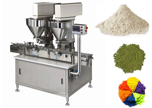 Awtomatiko nga 2 Heads Powder Filling Machine
